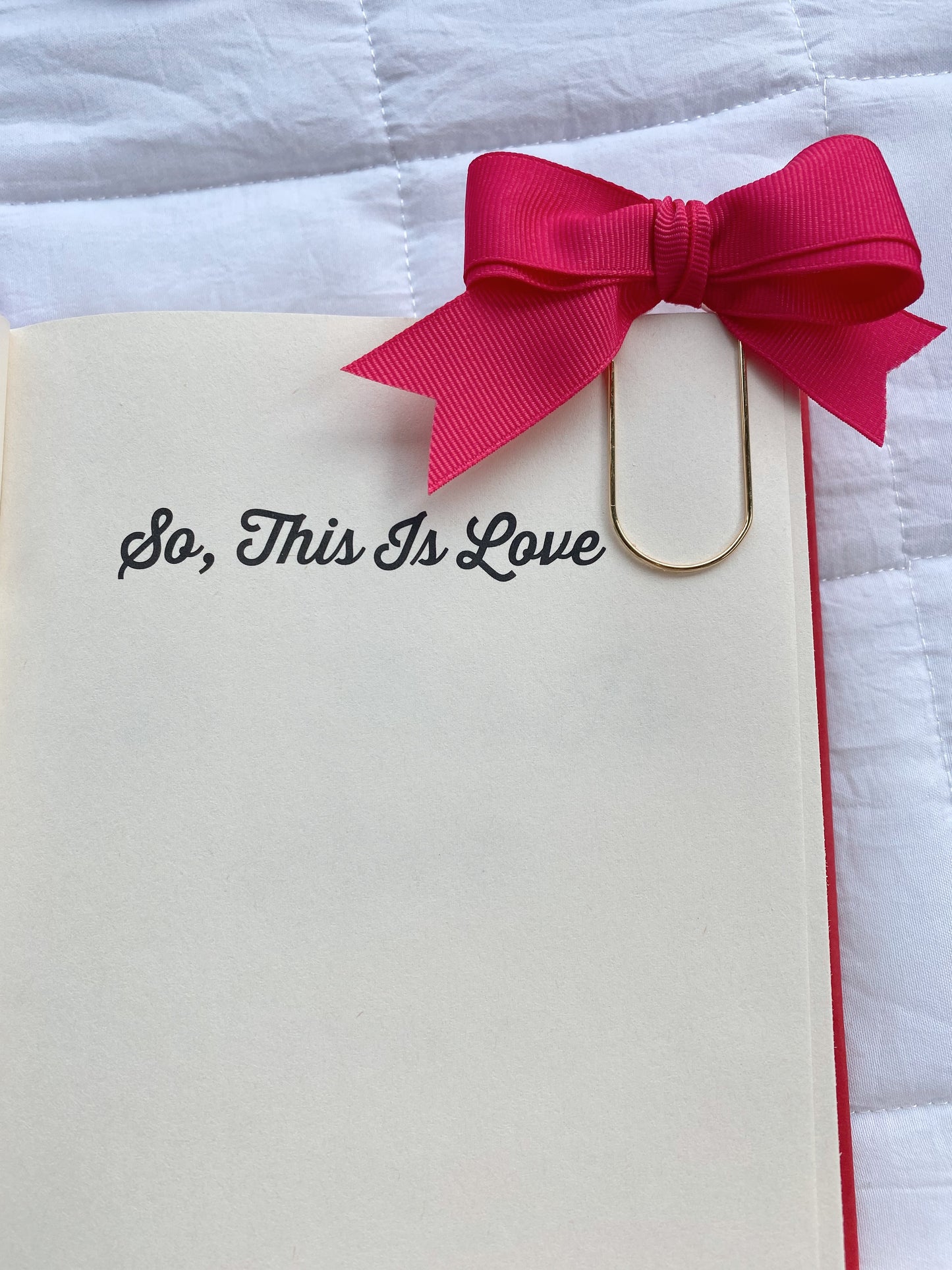 Bow Bookmark Clip in Hot Pink