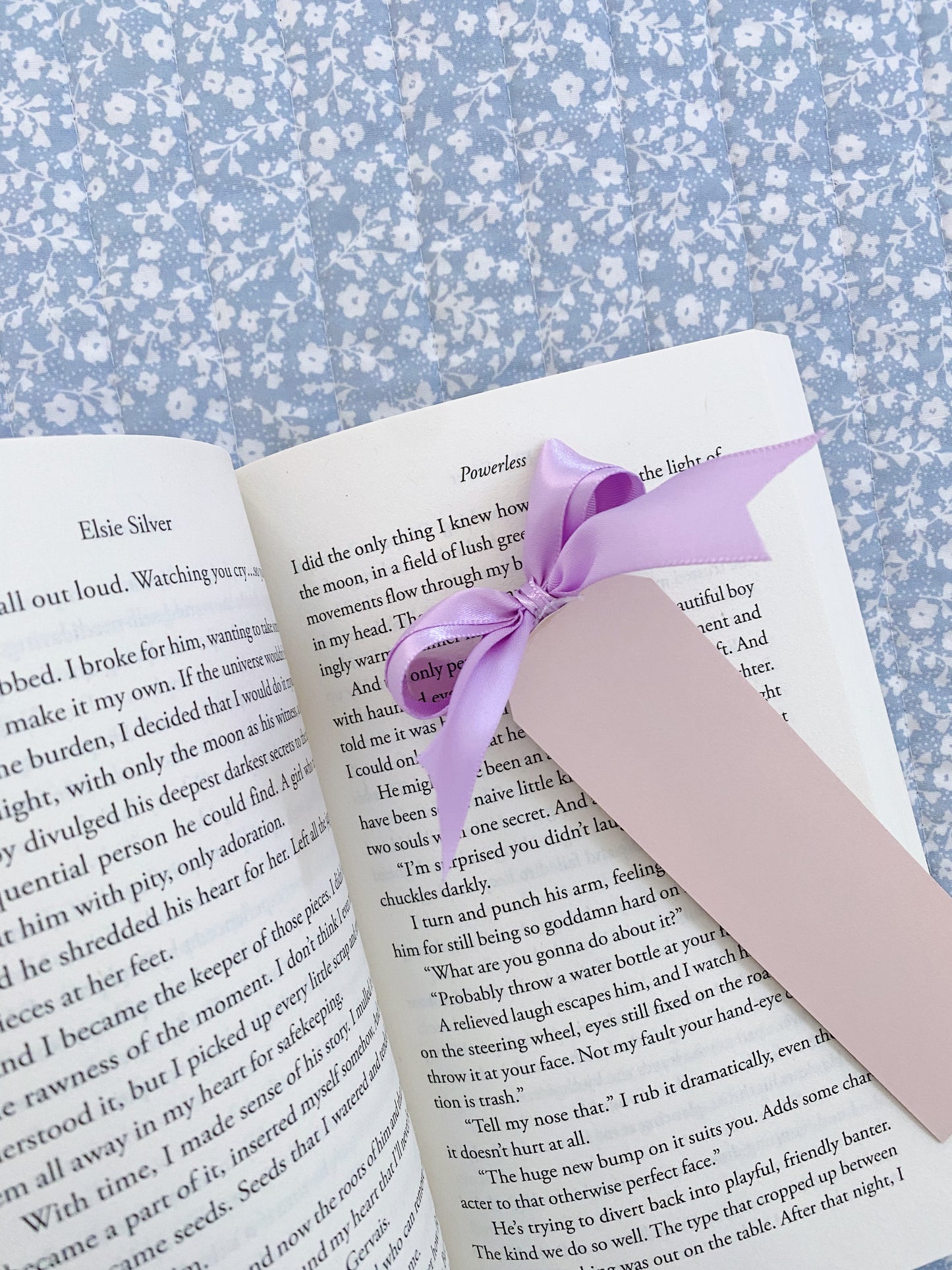 Ribbon Bow Bookmark in Lilac