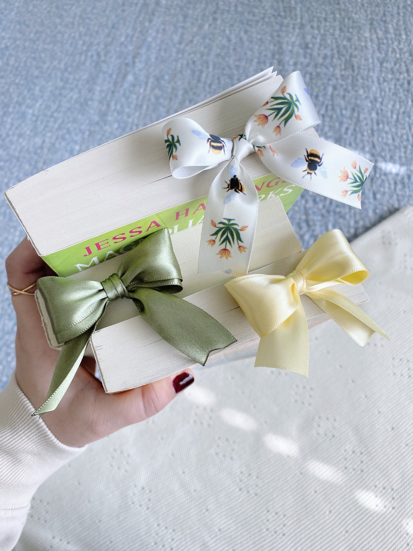 Ribbon Bow Bookmark in Butter