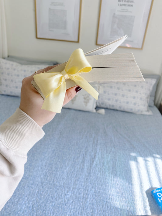 Ribbon Bow Bookmark in Butter