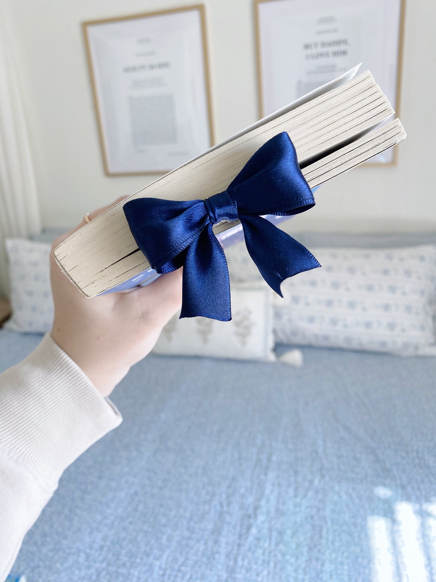 Ribbon Bow Bookmark in Midnight