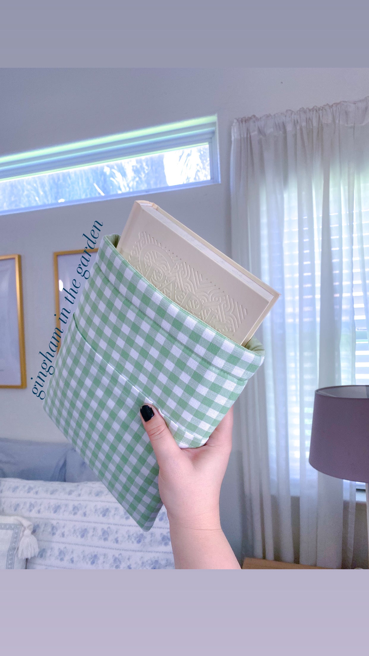 Gingham in the Garden Booksleeve