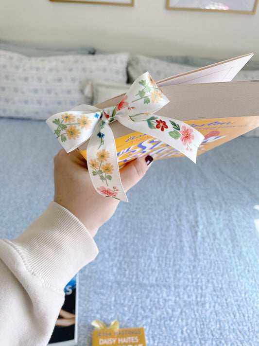 Ribbon Bow Bookmark in Springtime