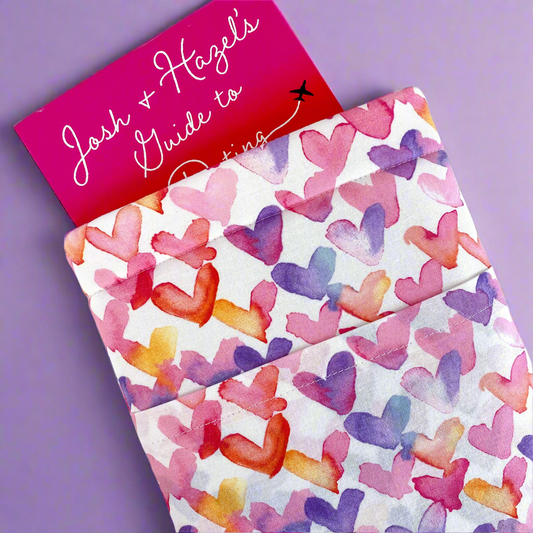 WATERCOLOR HEARTS BOOKSLEEVE