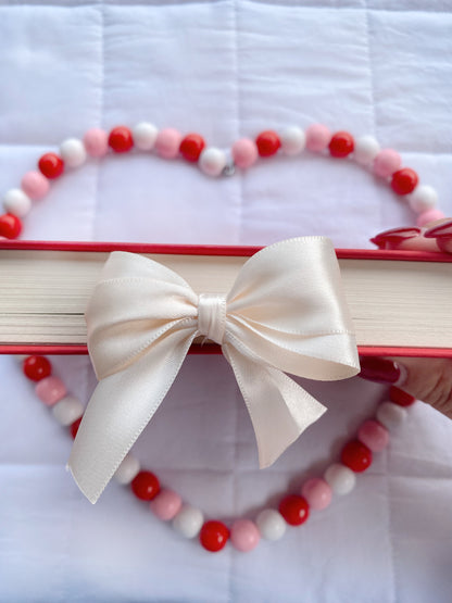 Ribbon Bow Bookmark in Ivory