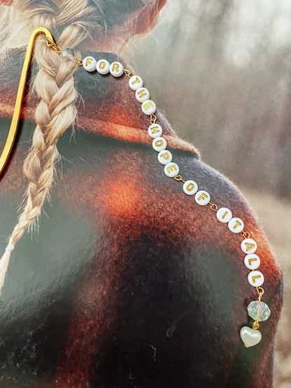 For The Hope Of It All Taylor Swift Bookmark Charm