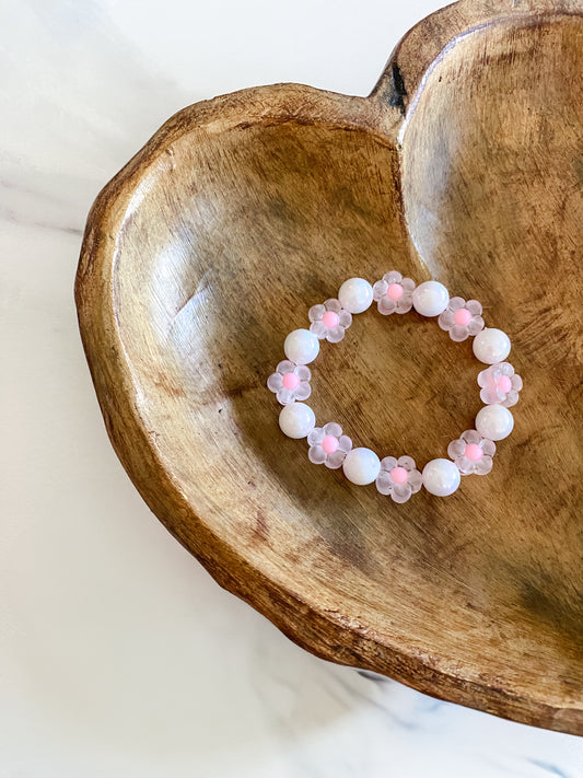 PASTEL PINK DAISY BRACELET