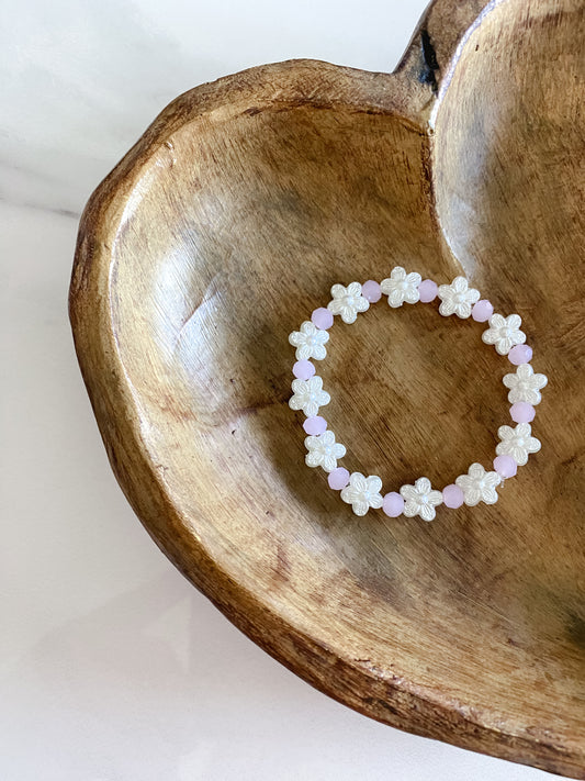 PEARLED FLOWER BRACELET