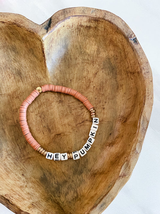 HEY PUMPKIN CLAY BRACELET