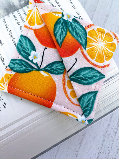 ORANGE BLOSSOMS CORNER BOOKMARK