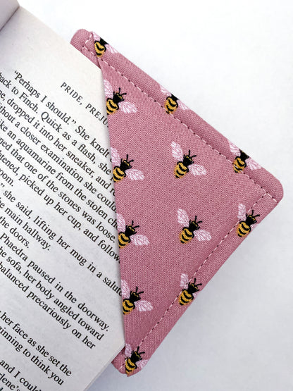 MAUVE BEES CORNER BOOKMARK